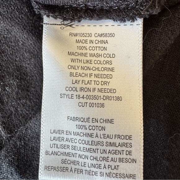 Current Elliott Size 0 XS Black Glitter Rock Stud Distressed T-Shirt Dress - Picture 6 of 9